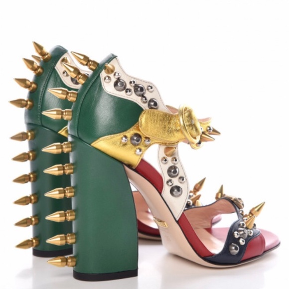 Gucci rock stud multi color sandals - Picture 1 of 4